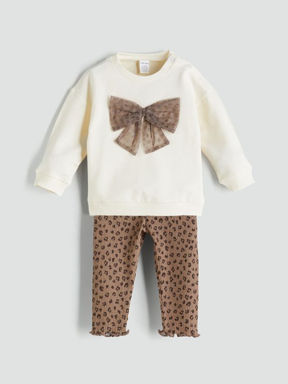 Floral Baby Girl Blouse and Leggings Set