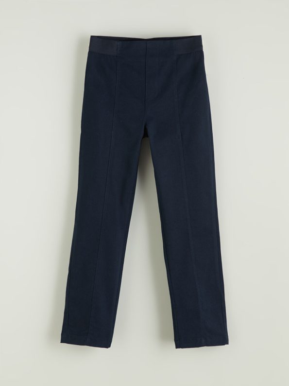 Girls' Elastic Waist Pleated Pants
