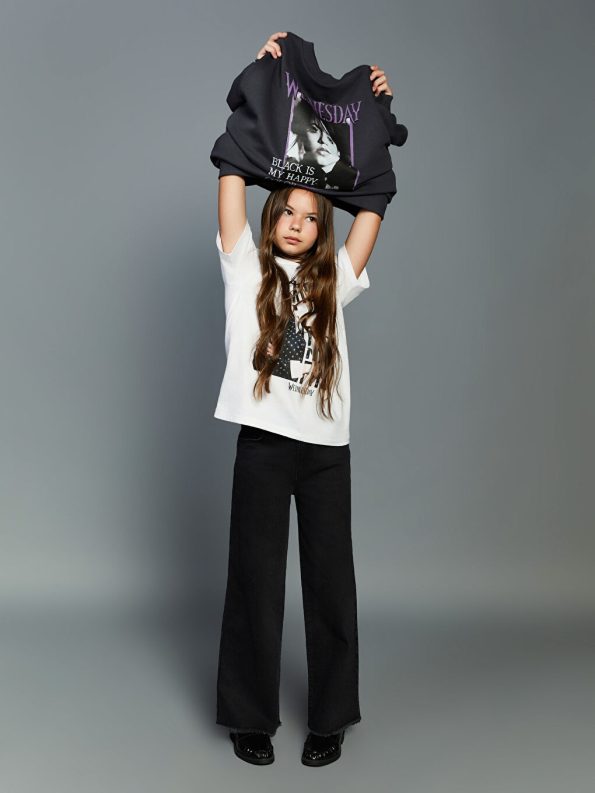 Hooded Girls' Thick Sweatshirt