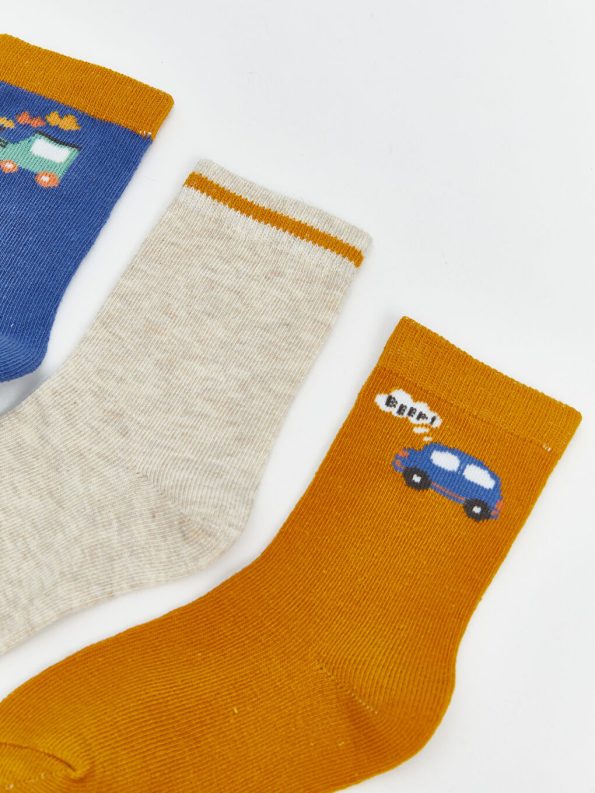 Patterned Boys' Ankle Socks Set of 5