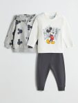 Striped Crew Neck Sweatshirt and Pants Set for Baby Boys