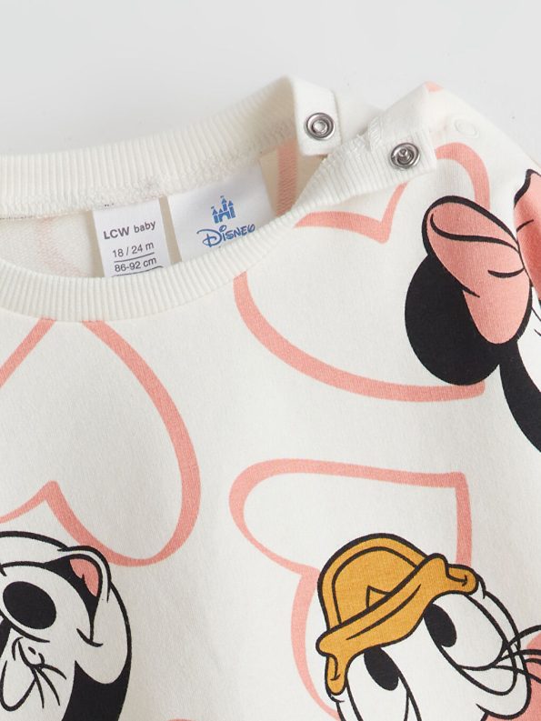 Minnie Mouse Print Bicycle Neck 3-Piece Set for Baby Girls