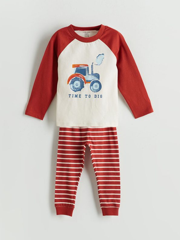 Boys' Long Sleeve Crew Neck Baby Bodysuit Set