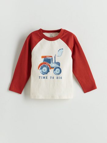 Boys' Long Sleeve Crew Neck Baby Bodysuit Set