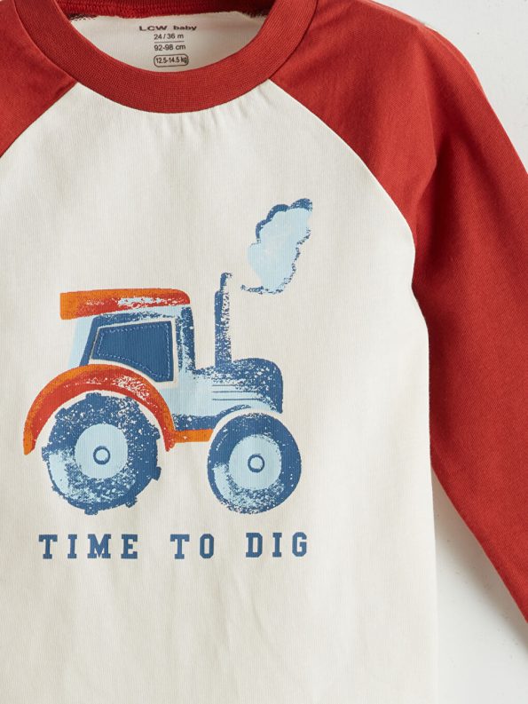 Boys' Long Sleeve Crew Neck Baby Bodysuit Set