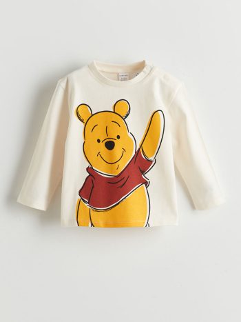 Winnie the Pooh Printed Long Sleeve Crew Neck Sweatshirt and Jogger Set for Boys