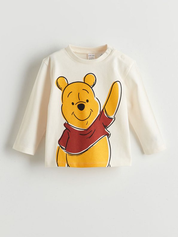 Winnie the Pooh Printed Long Sleeve Crew Neck Sweatshirt and Jogger Set for Boys