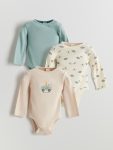 Boys' Long Sleeve Printed Bodysuit and Pants Set