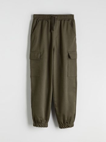 Boys' Elastic Waist Cargo Jogger Pants