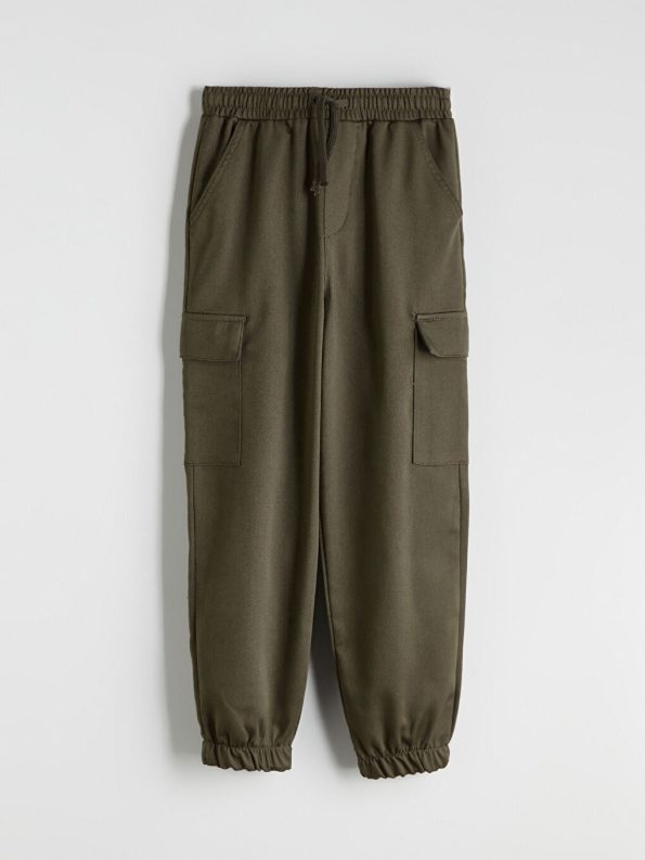Boys' Elastic Waist Cargo Jogger Pants