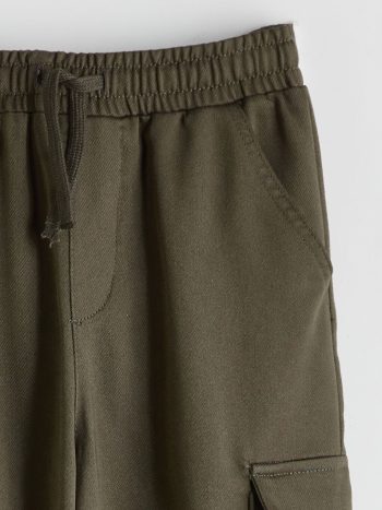Boys' Elastic Waist Cargo Jogger Pants
