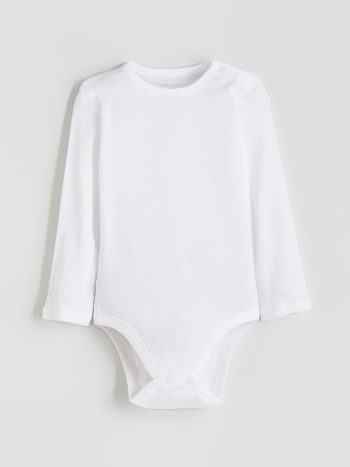 Boys' Long Sleeve Basic Snap Bodysuit