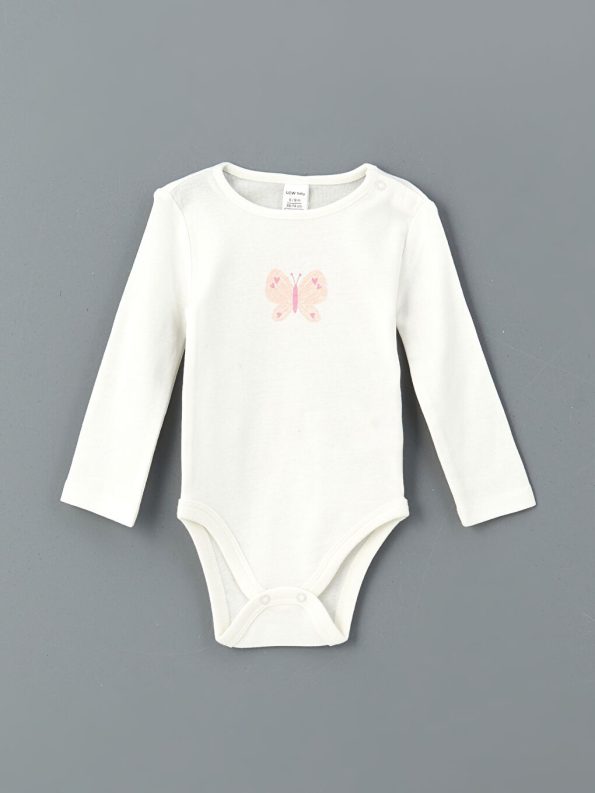 Bicycle Neck Baby Girl Bodysuit with Pants and Headband Set