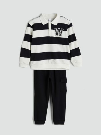 Hot Wheels Printed Boys Sweatshirt and Jogger Set