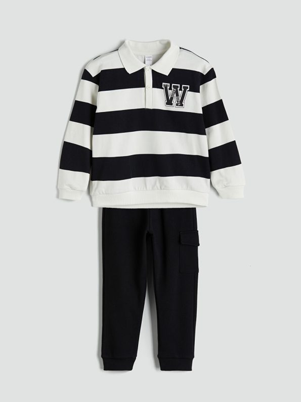 Hot Wheels Printed Boys Sweatshirt and Jogger Set