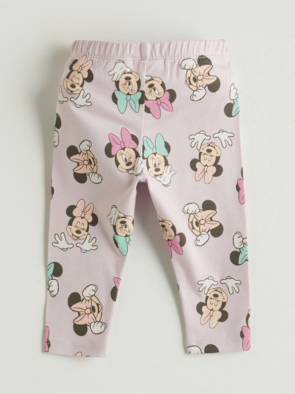 Minnie Mouse Print Baby Girl Bodysuit and Pants Set