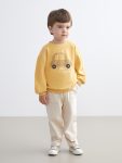 Basic Elastic Waistband Boys' Sweatpants Set