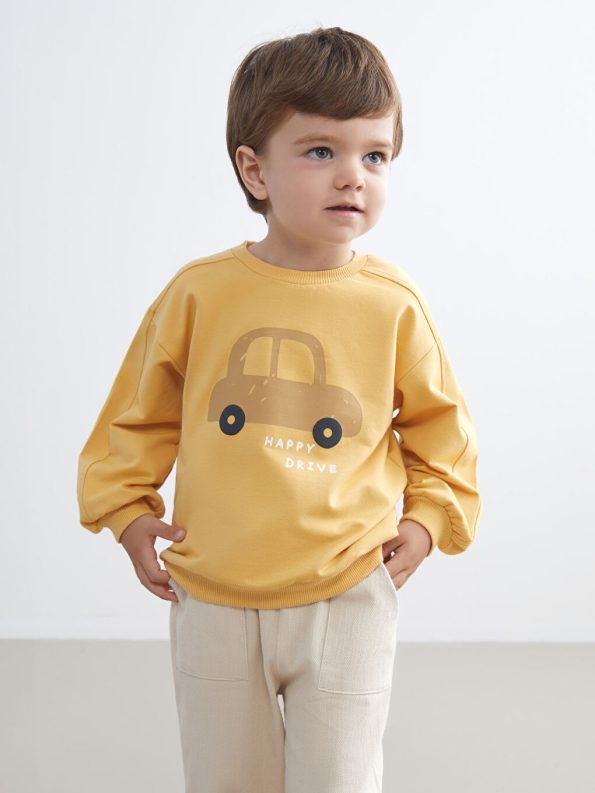 Basic Elastic Waistband Boys' Sweatpants Set