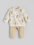 Boys' Printed Crew Neck Sweatshirt and Pants Set