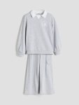 Girls' Thick Polo Collar Sweatshirt