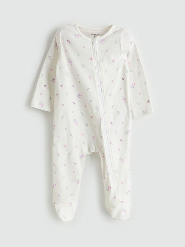 Printed Baby Girl Cardigan and Pants Set