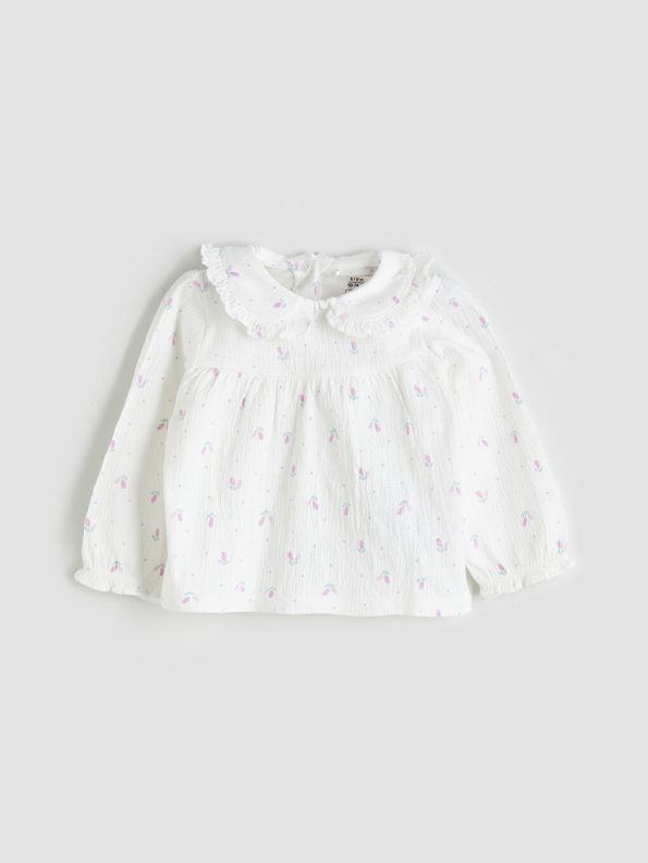 Velvet Baby Girl Blouse and Overall Set