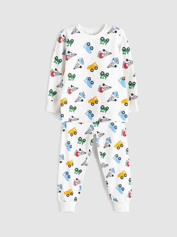 Boys' Long Sleeve Printed Crew Neck T-Shirt Set