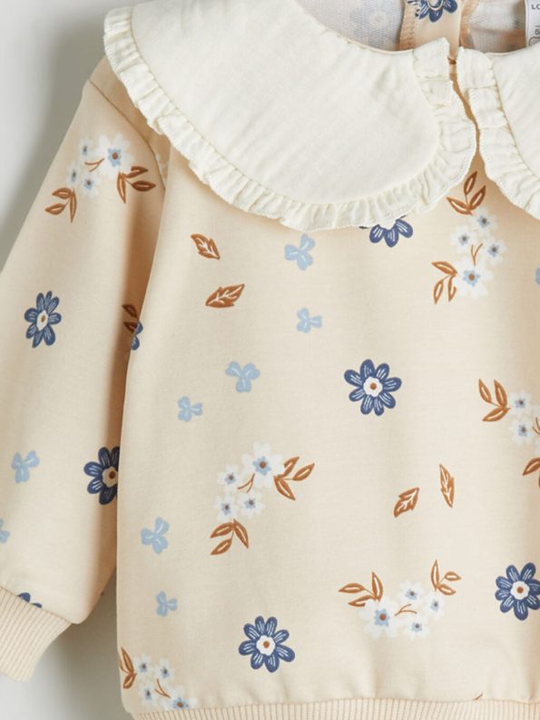 Cotton Baby Girl Dungaree and T-Shirt Set