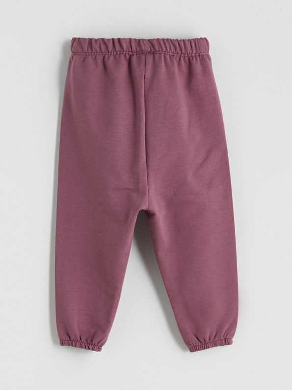Girls' Thick Jogger Pants with Elastic Waist