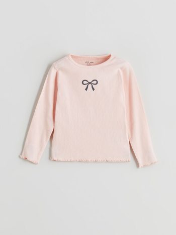 Self-Patterned Baby Girl Ankle Socks