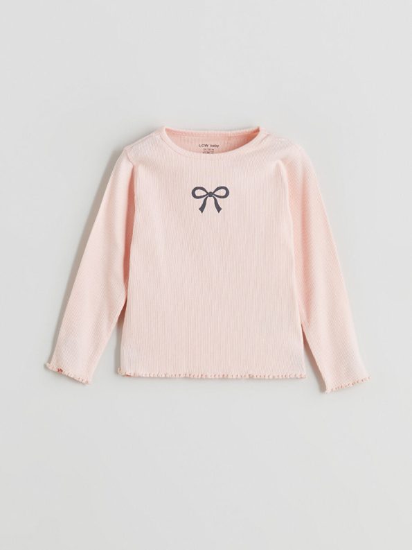 Self-Patterned Baby Girl Ankle Socks