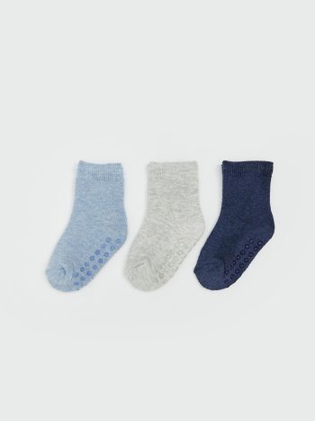 Striped Baby Boy Ankle Socks - Set of 3