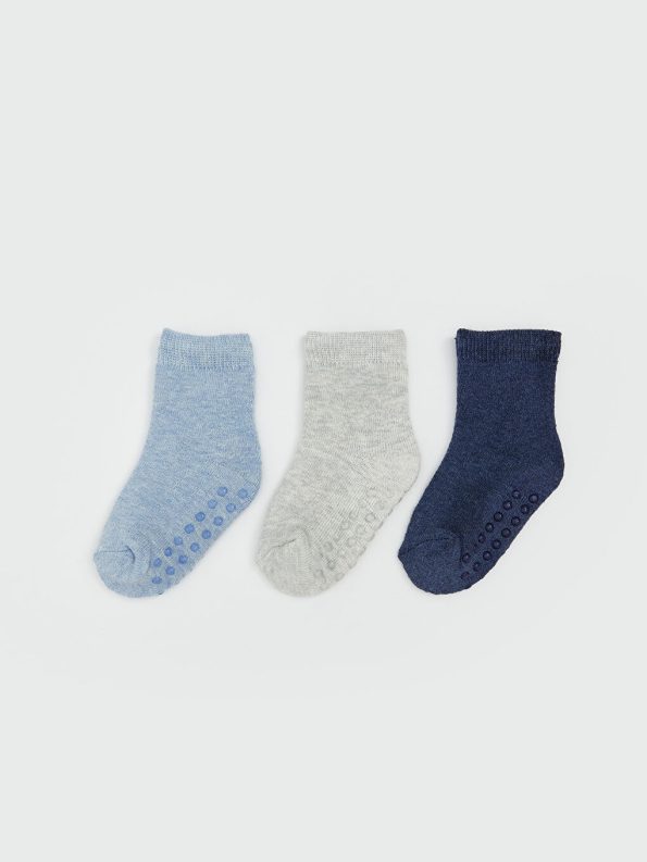 Striped Baby Boy Ankle Socks - Set of 3