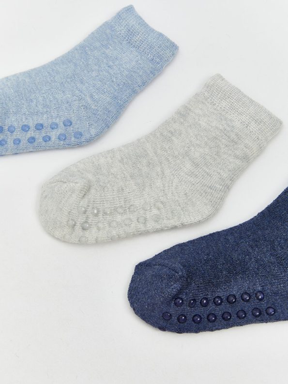 Striped Baby Boy Ankle Socks - Set of 3