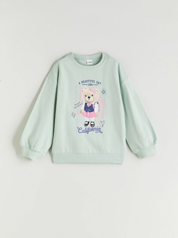 Girls' Thick Crew Neck Sweatshirt