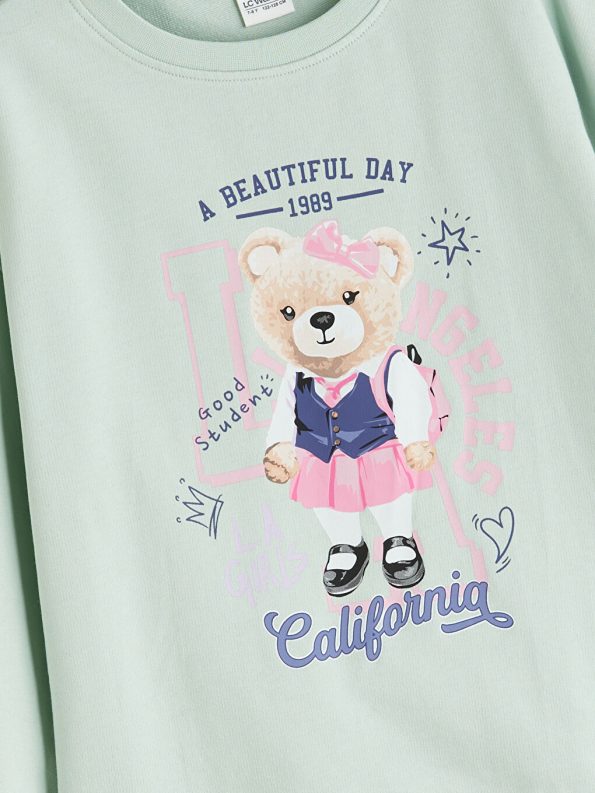 Girls' Thick Crew Neck Sweatshirt