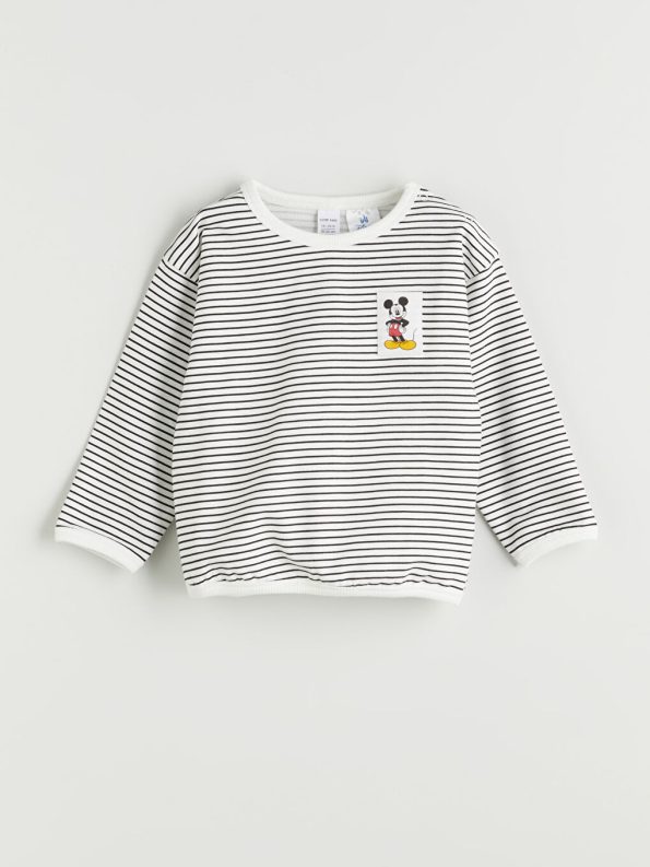 Winnie the Pooh Print Long Sleeve Crew Neck Sweatshirt and Jogger Set for Boys