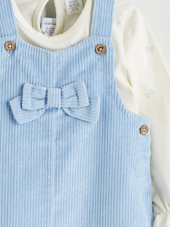 Floral Baby Dress with Matching Tights Set