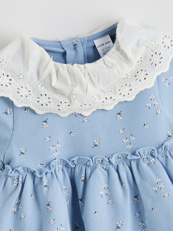 Velvet Dress and T-Shirt Set with Bow Detail for Baby Girls