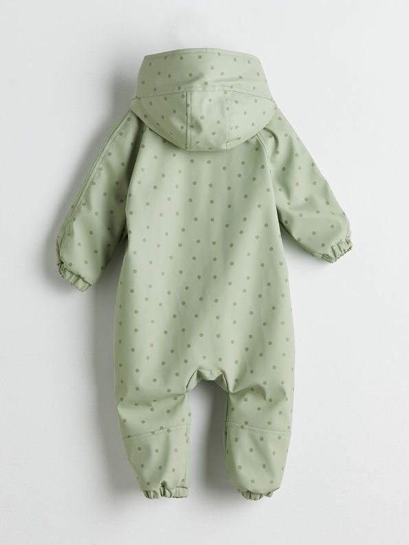Hooded Printed Baby Girl Astronaut Jacket