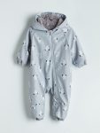 Boys' Long Sleeve Printed Bodysuit with Crew Neck