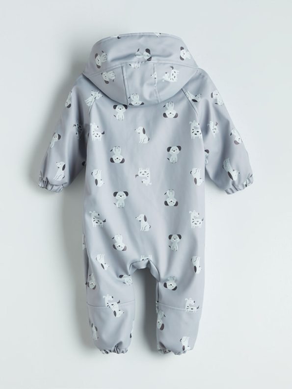Boys' Long Sleeve Printed Bodysuit with Crew Neck