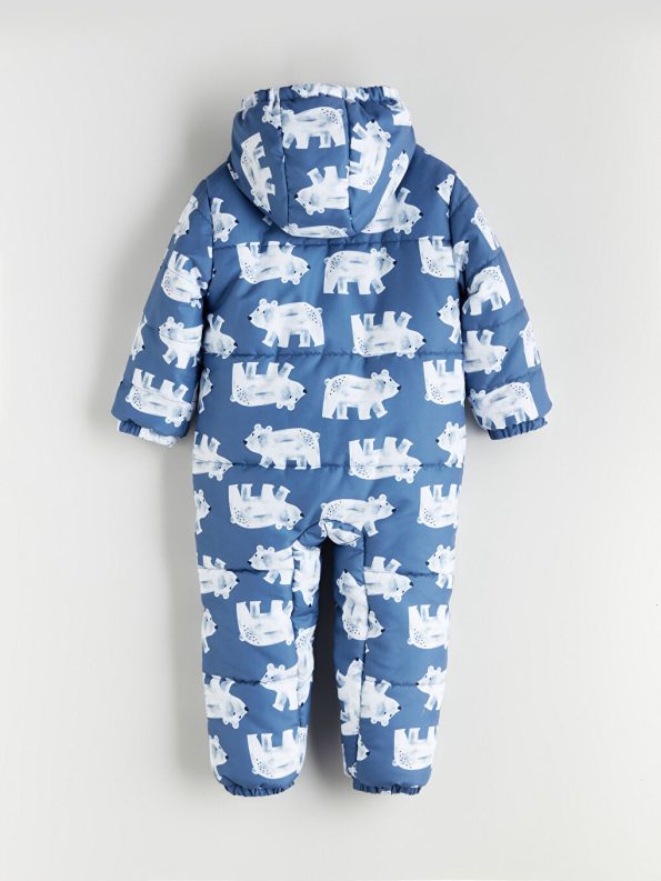 Hooded Printed Girl's Baby Astronaut Jacket