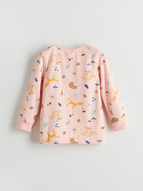 Girls' Thick Sweatshirt with Barbie Print and Crew Neck