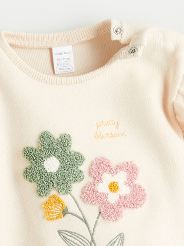 Basic Girls' Bicycle Neck T-Shirt