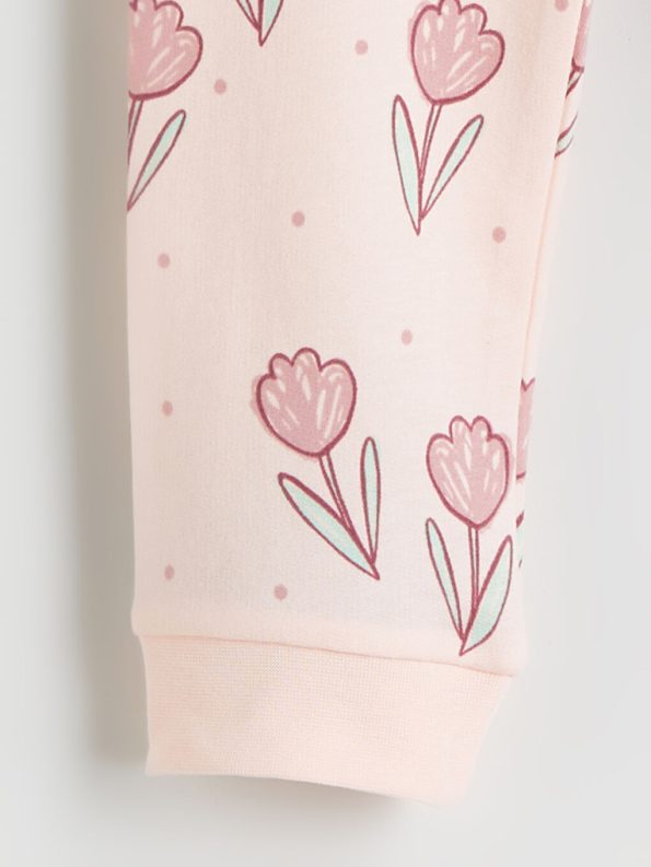 Basic Elastic Waistband Sweatpants for Baby Girls