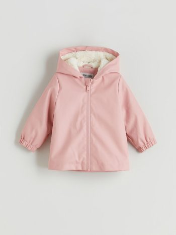 Hooded Printed Baby Girl Astronaut Jacket