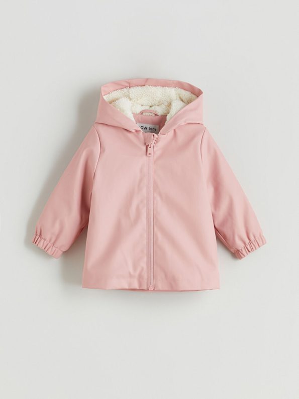 Hooded Printed Baby Girl Astronaut Jacket