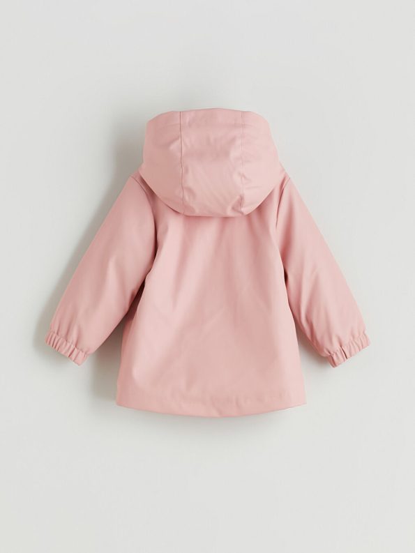 Hooded Printed Baby Girl Astronaut Jacket