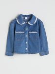 Flower Appliqué Girls' Denim Jacket